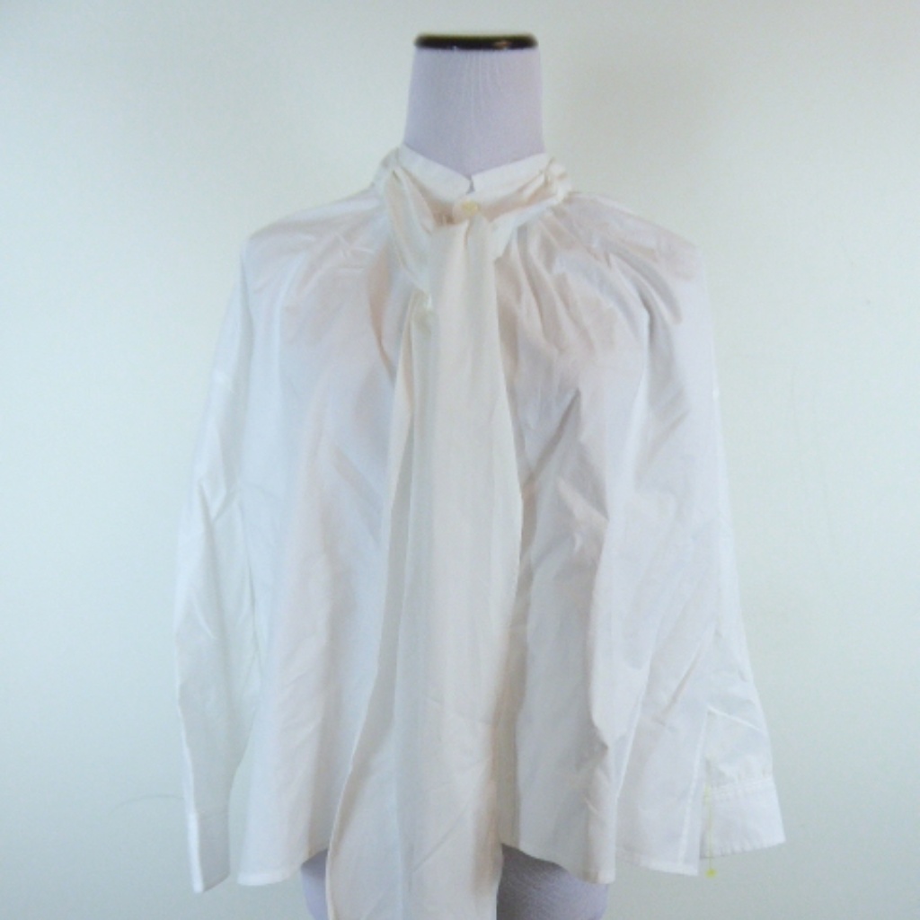 Nwt Caron Callahan Cotton Shirt Bow Ties Top M Made In Usa — image 3 of 7